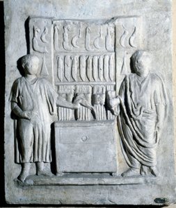 Roma dönemindeki bıçak dükkanının işareti. Ostia Müzesi (Ostia) by Roman Roman