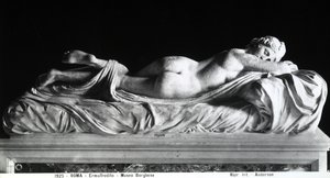 Uyuyan hermafrodit (mermer) (s/b fotoğraf)