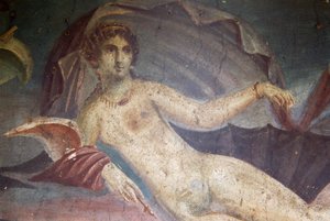 Kabuktaki Venüs, peristylyumdaki freskten detay, Kabuktaki Venüs Evi, Pompeii (UNESCO Dünya Mirası Listesi) by Roman Roman