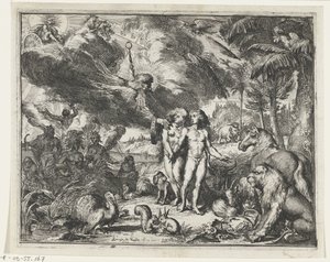 Adem ve Havva Cennette by Romeyn de Hooghe