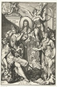 William III portresi ile alegorik cephe Kral William
