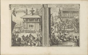 japon koophandel; Hof van de koning van de Calaminhans Japanse koophandel / Japonya Ticareti // Calaminhans Eer Pracht / Doğu Hint Adaları