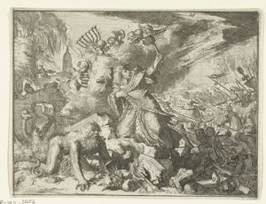 Pelerinli adam atlıların saldırısına uğradı by Romeyn de Hooghe