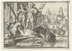 Broşürün başlık sayfası: De Geschooren Hoop, 1702 De Geschooren Hoop (nesne üzerine başlık) Avrupa'da Esopus (seri başlığı) by Romeyn de Hooghe