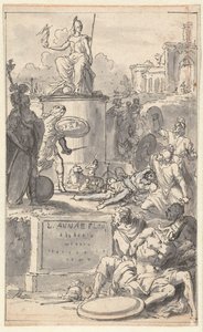 Enghien parkında çit kulesi Enghien parkı (Enghien) (dizi başlığı) by Romeyn de Hooghe