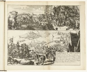 Parma Dükü tarafından Antwerp kuşatmasının iki tasviri, 1584-1585 Başlama du siege d