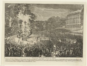 Saray Bahçesinde Havai Fişekler, 1686 Castrum Triumphi Lucens et Ardens (nesne üzerindeki başlık) Leopold I