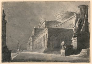 Devasa Sarayın Dış Sahne Tasarımı by Romolo Achille Liverani