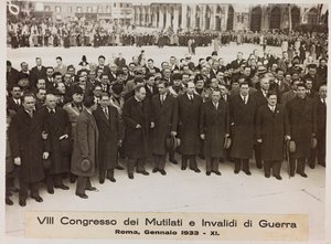 "VIII Sakatlar ve Savaş Mağdurları Kongresi - Roma, Ocak 1933 - 11" (s/b fotoğraf) by Romolo del Papa