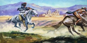 Amerikan Yerlileri (kağıt üzerine guaj) by Ron Embleton