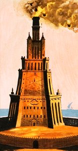 Batlamyus tarafından icat edilen Pharos Işığı by Ron Embleton