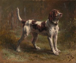 Bir Bloodhound Briket Hound, ca. 1856.