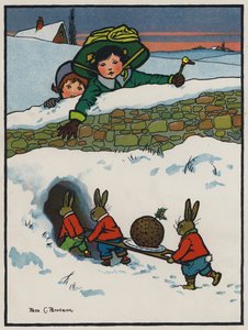 Tavşanların Noel Yemeği (renkli taş)