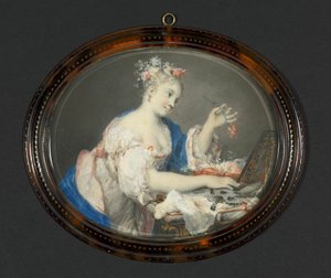 Saçına Çiçek Koyan Kadın, c. 1710.