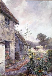 Haycart Yaklaşımları (suluboya) by Rose Maynard Barton