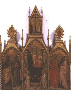 Madonna ve Çocuk Azizlerle birlikte (panelde mizaç)