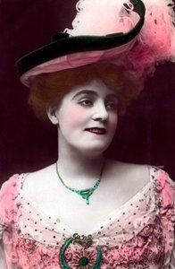 Evie Greene 1875-1917, İngiliz aktris, 1906. by Rotary Photo