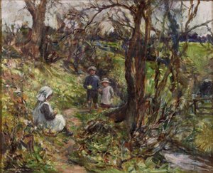 Çuha Çiçeği Toplayıcılar (tuval üzerine yağlı boya) by Rowland Henry Hill