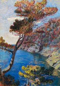 Portofino, Rubaldo Merello (1872-1922), tuval üzerine yağlı boya, 60x46 cm. İtalya, 20. yüzyıl.