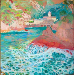 Denizden San Fruttuoso, 1909 dolayları by Rubaldo Merello