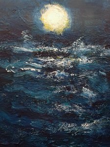 Denizin üzerinde dolunay by Rucksi