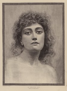 İngiliz kız (gravür) by Rudolf Blind