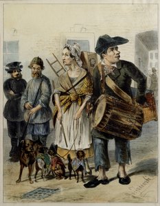 Bir hizmetçi köpekleri dışarı çıkarıyor, 1843 by Rudolf Kasimirovich Zhukovsky