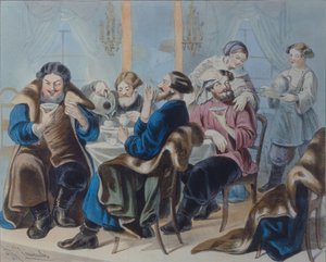 Çay ve Şeker. Bir meyhanede çay içmek, 19. yüzyılın ilk çeyreği by Rudolf Kasimirovich Zhukovsky
