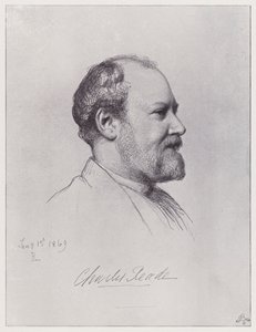 Charles Reade (taş) by Rudolf Lehmann