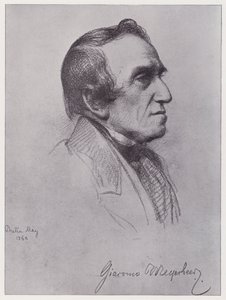 Giacomo Meyerbeer (lito) by Rudolf Lehmann