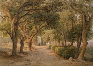 Castel Gandolfo (kağıt üzerine sulu boya) by Rudolf Müller