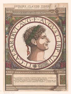 Mimari bir çerçevede Claudius Tiberius'un portresi by Rudolf Wyssenbach
