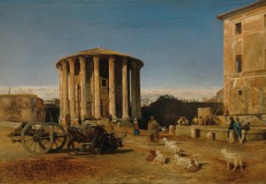 Roma'daki Vesta Tapınağı by Rudolf von Alt