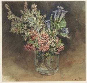 Alp çiçekli cam by Rudolf von Alt