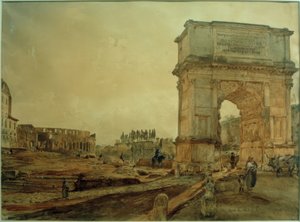 Titusbogen in Rom by Rudolf von Alt