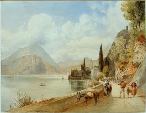 Varenna (Lombardiya, İtalya). by Rudolf von Alt