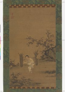 Zhu Maichen, c.1450 (ipek üzerine mürekkep ve renkli) by Rui Shi