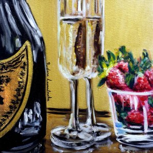 Şampanya Dilekleri, 2025 (tuval üzerine yağlıboya)
