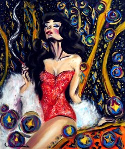 Parıldayan Gece, 2025 (tuval üzerine yağlıboya) by Ruslana Levandovska