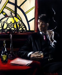 The Noir Hour, 2025 (tuval üzerine yağlıboya)