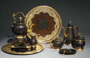 Çay ve kahve servisi, muhtemelen Demidoff atölyesi tarafından, Urallar, c.1770 by Russian School