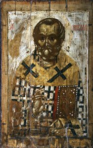 Aziz Nikolaos, 14. yüzyıl. by Russian icon.