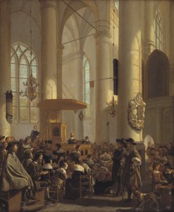 Hollandalı bir kilisenin içi by Rutger van Langevelt