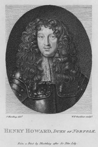Henry Howard, Norfolk Dükü (gravür) by S. (after) Harding
