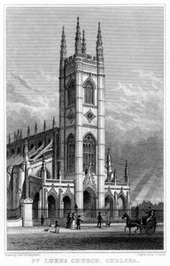 St Lukes Kilisesi, Chelsea, Londra, 1828.
