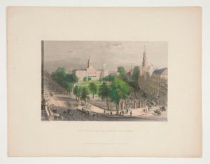 Park ve Belediye Binası, New York, Nathaniel Parker Willis için illüstrasyon