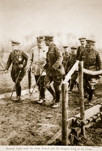 General Joffre, cephede Sir John French ve Sir Douglas Haig ile, 1914-19 by S. d A. Photography