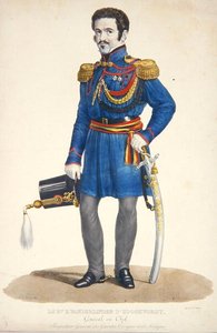 Emmanuel Vanderlinden, Hooghvorst General Baron, Belçika Sivil Muhafız Komutanı, F. Judenne tarafından oyulmuş by S. de Droogers