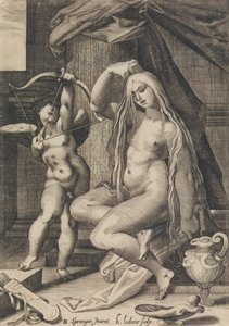 Venüs ve Aşk Tanrısı, 1571-1650. by Sadeler