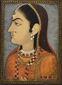 Bir bayanın portresi, c1800 by Sahib Ram